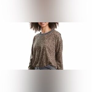 Splendid brand leopard print crewneck sweatshirt